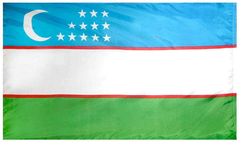 Uzbekistan Nylon Flag