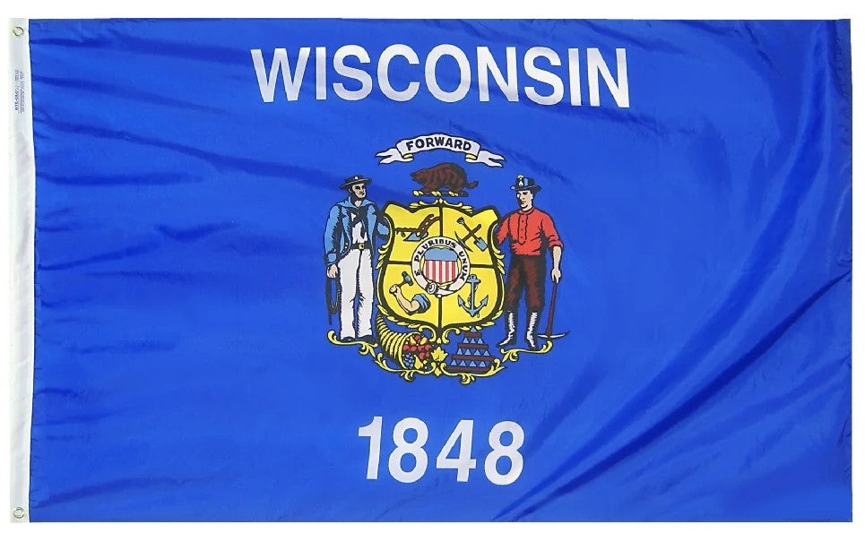 Wisconsin Nylon State Flag
