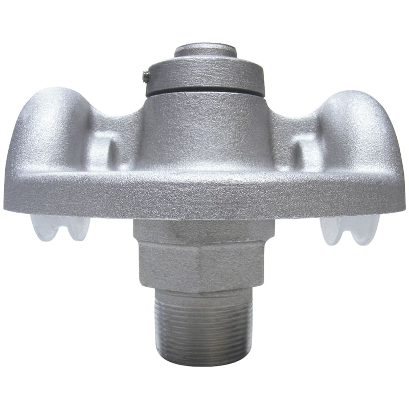 Eder 150 Series Flagpole Truck - Threaded, Revolving, Double Pulley - Silver