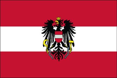 Austrian flag with eagle