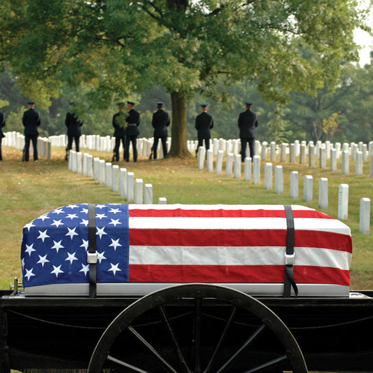 5x9.5 American casket burial flag