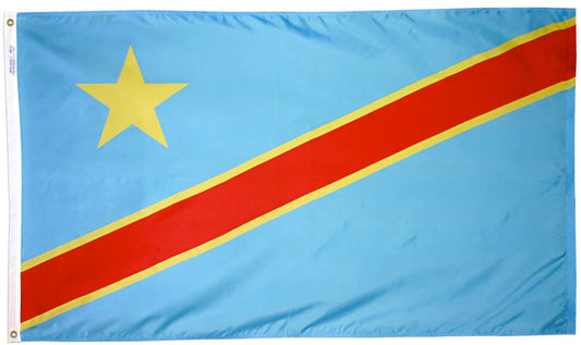 Democratic Republic of Congo Nylon Flag