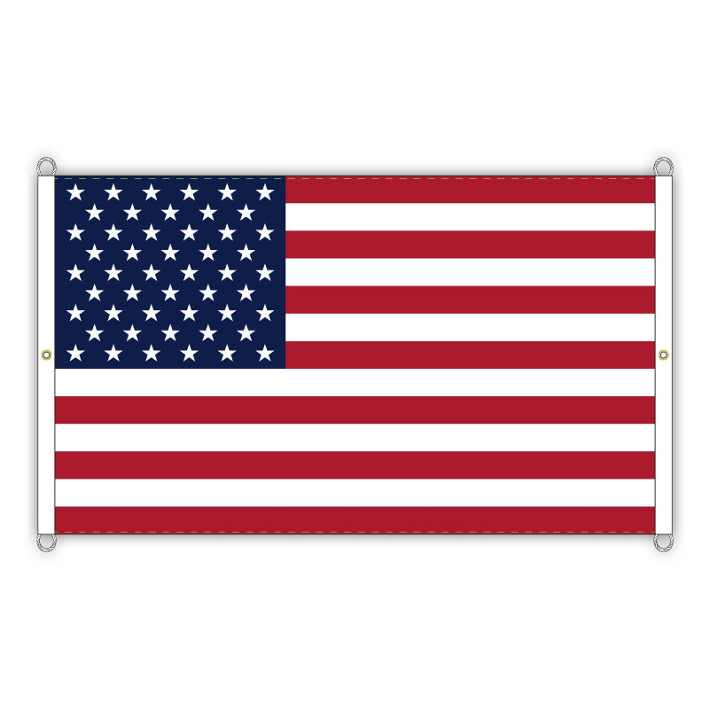 12' x 18' wall mount American flag - Double Rope