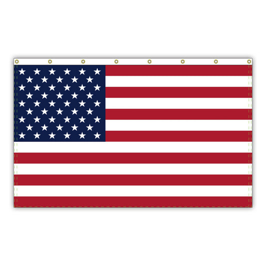 20' x 38' wall mount American flag - Top Header