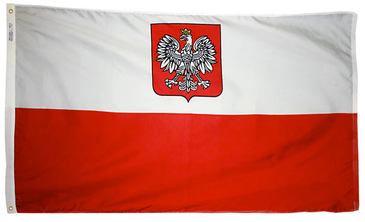 Poland Nylon Flag with Eagle