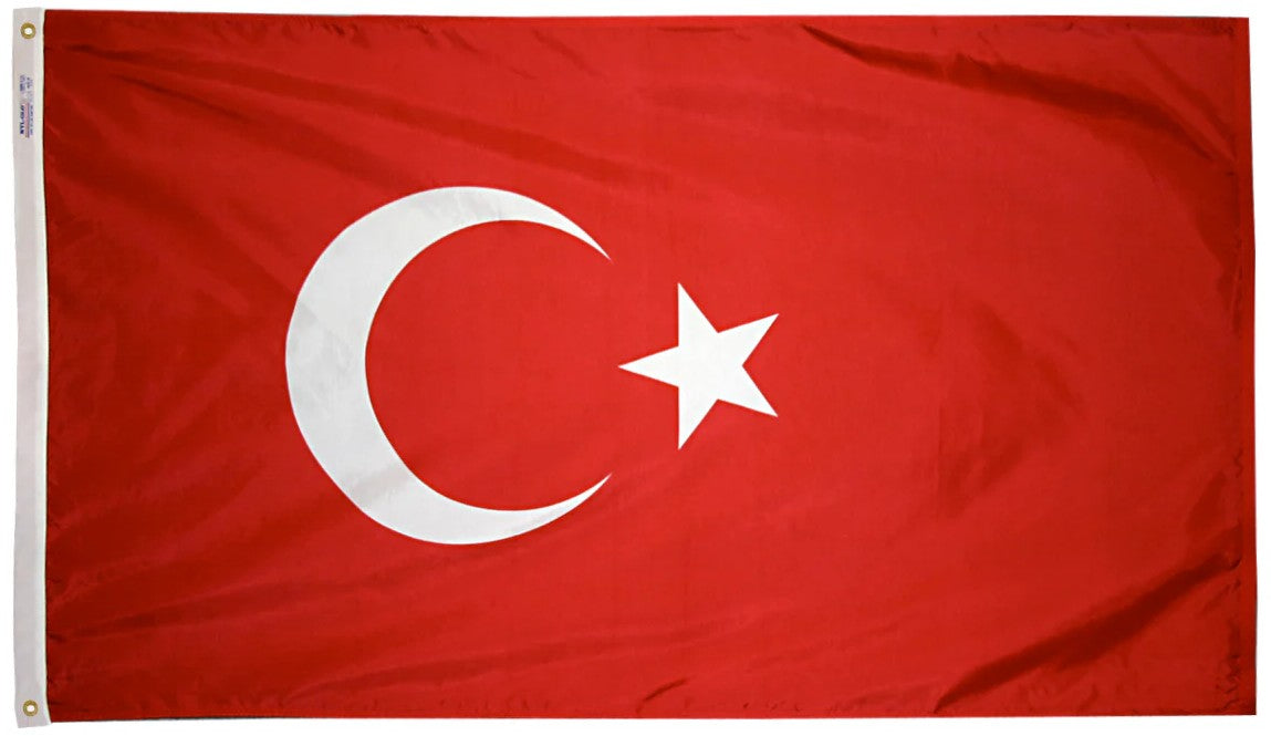 Turkey With Racing Flags Turkey | Nylon 3x5 World Flag – Flags for Flag Poles