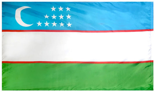 Uzbekistan Nylon Flag