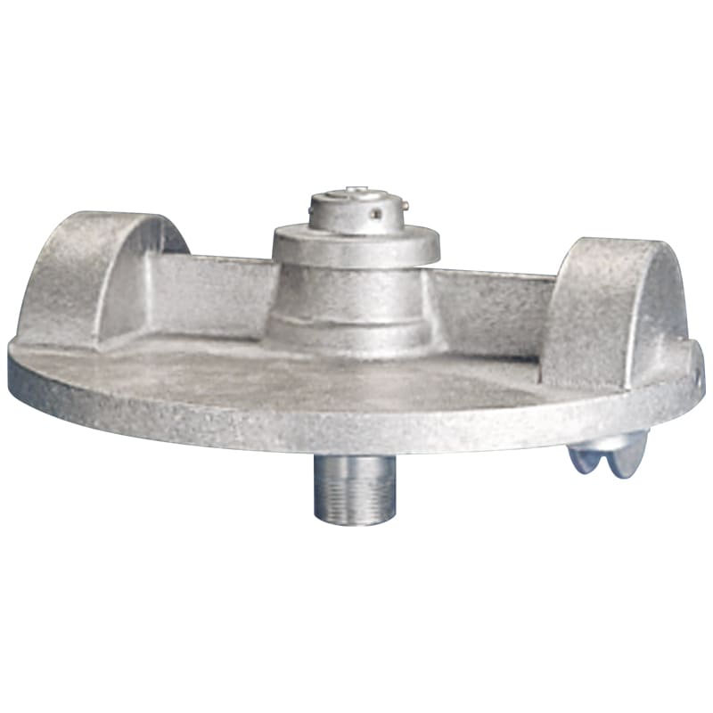 Eder Extra Heavy-Duty Flagpole Truck - Threaded, Revolving, Double Pulley - Silver